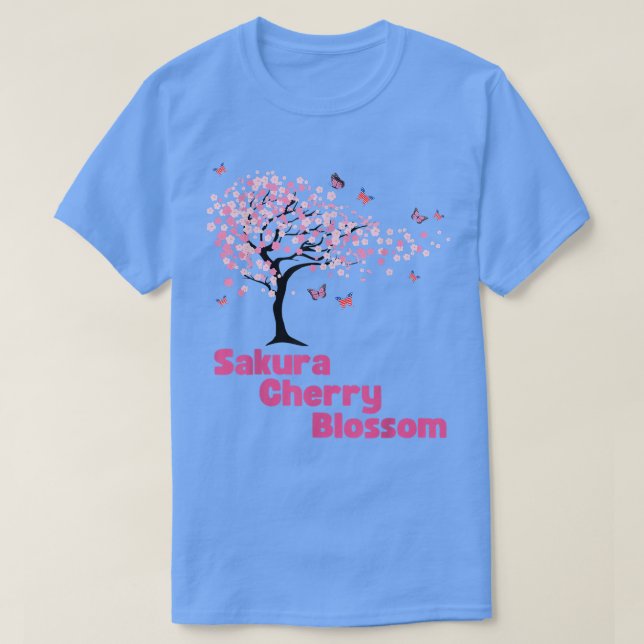Vårtidsblommor Sakura Cherry Blommar Träd Fe T Shirt (Design framsida)