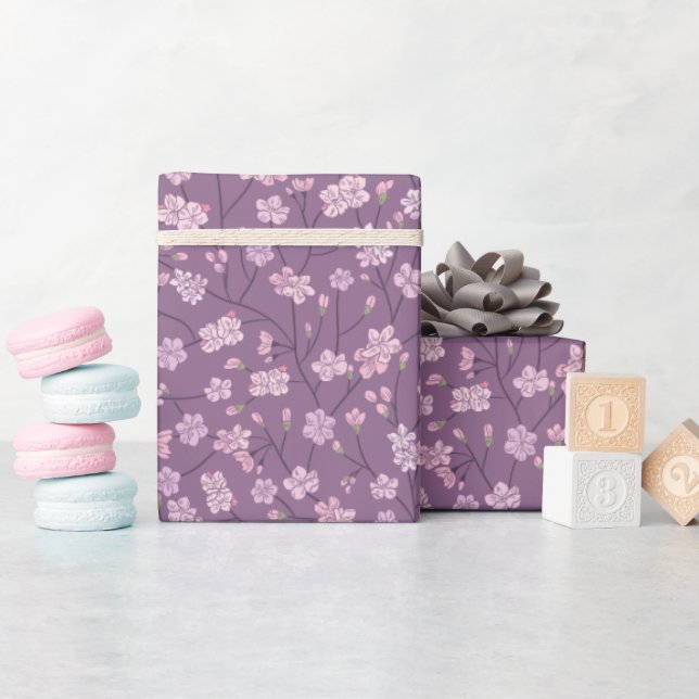 Vårträdgård mors dag asiatiska blommor japanska presentpapper (Baby Shower)