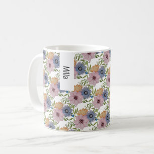 Vårträdgård Vattenfärg Blå Kaffemugg