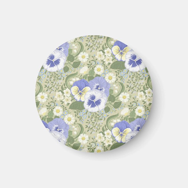 Vårträdgårdsblommor på salvia magnet (Framsidan)