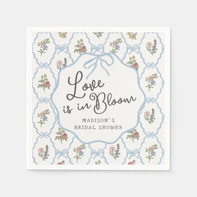 Vårträdgårdsfest Pastell Färgrik Bröllopsfest Pappersservett (Framsidan)