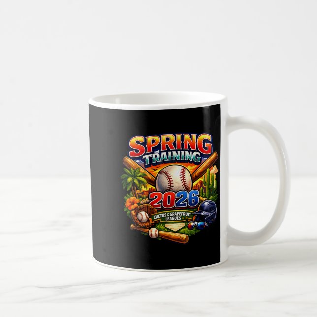Vårträning 2026 Basebollfan-design Retro Pal Kaffemugg (Höger)