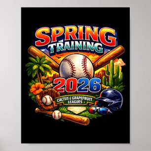Vårträning 2026 Basebollfan-design Retro Pal Poster