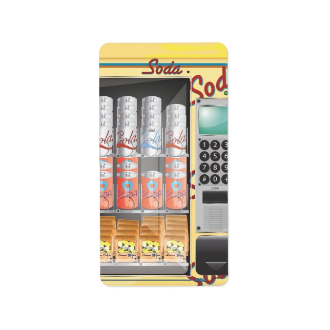 Varuautomat Adressetikett (Framsidan)