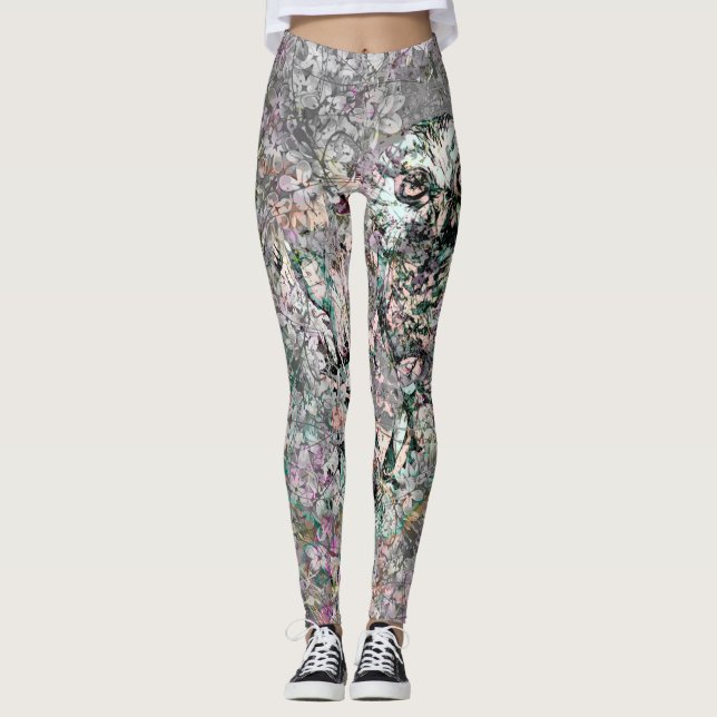 Våruggladamasker Leggings (Framsida)