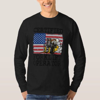Varulager Amerikansk Flagga Truck Certifierad Truc T Shirt