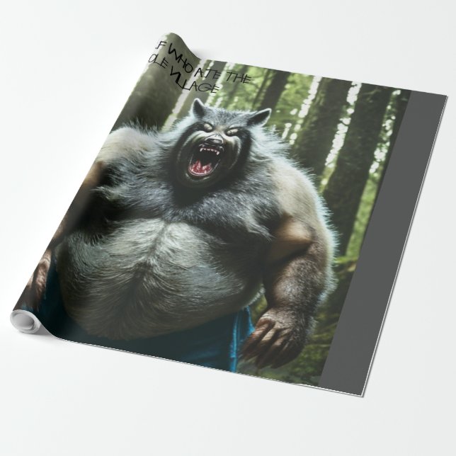 Varulv Ate Den pappra byglans Presentpapper (Utrullad)