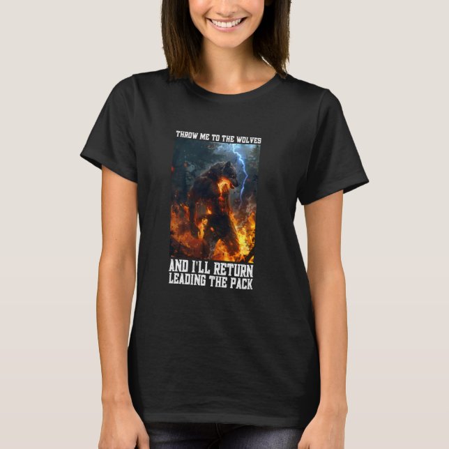 Varulv förde mig till Vargarna Cringe Alpha Varg T Shirt (Framsida)