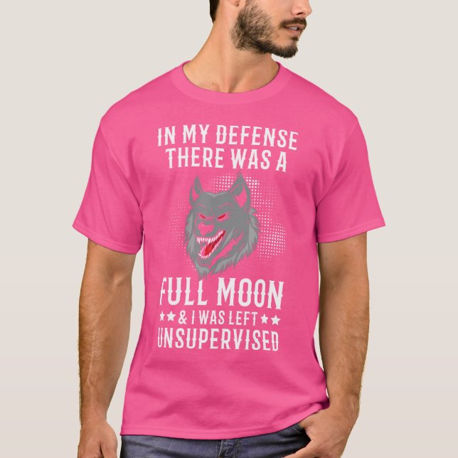 Varulv Full Moon Werevarv T Shirt (Framsida)