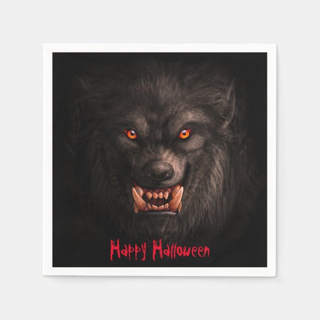 Varulv (Lycanthropy) Halloween Pappersservett (Framsidan)