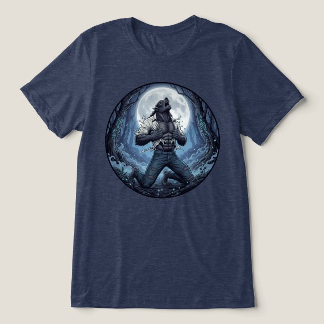 Varulv River Skjorta T Shirt (Design Framsida)