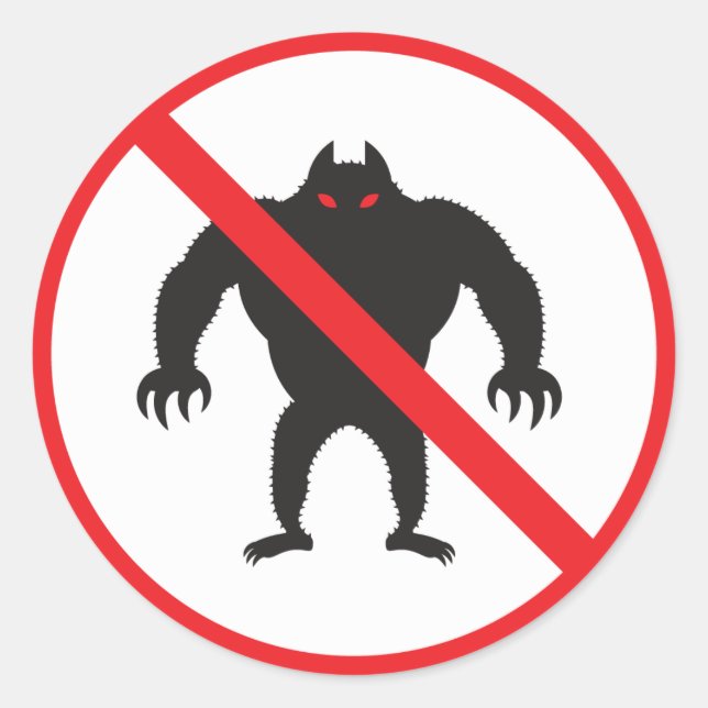 Varulv Runt Klistermärke (Framsida)