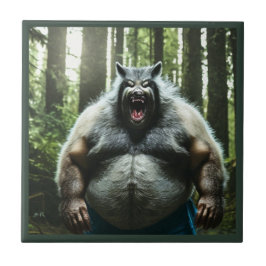Varulv som åt hela byns lilla bricka kakelplatta