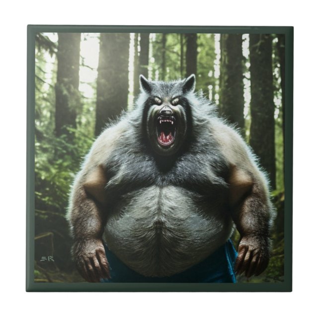 Varulv som åt hela byns lilla bricka kakelplatta (Framsidan)