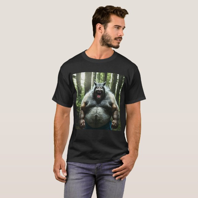 Varulv som åt hela byns svarta T-shirt (Hel framsida)