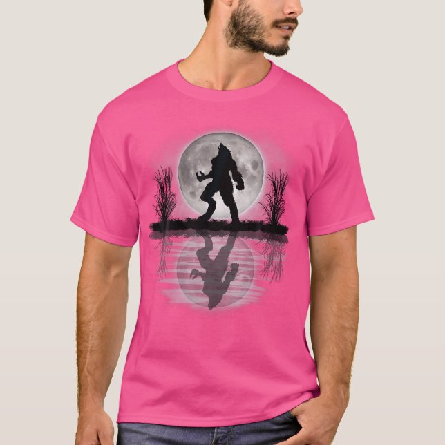 Varulv under ett fullt mångångssårscenario t shirt (Framsida)