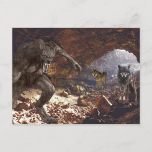 Varulv Vargflock Grotta Vykort