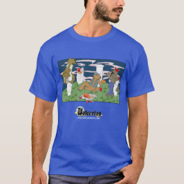 Varulvar som äter pizza mäns mörka t-shirt