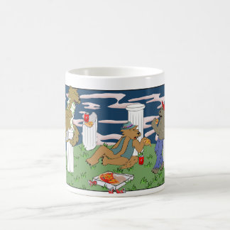 Varulvar som äter pizza-mugg kaffemugg