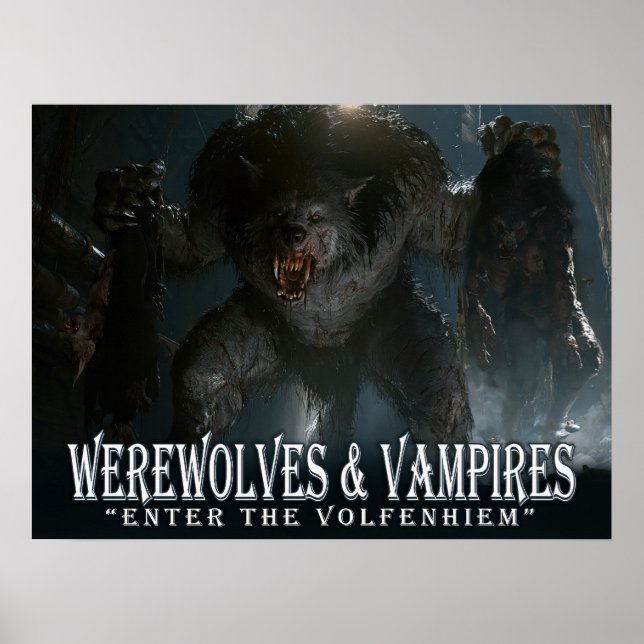 Varulvar & Vampyrer - Gå in i Volfenhiem Poster (Framsidan)
