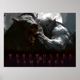 Varulvar & Vampyrer - Klor och Hörntänder Poster