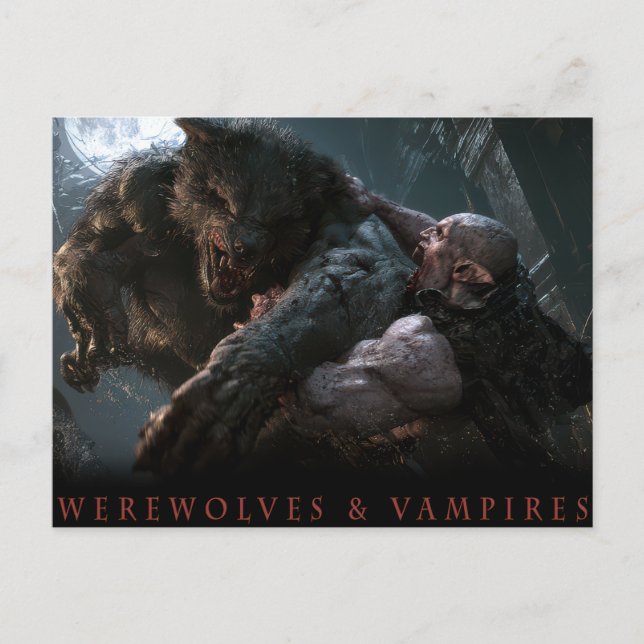 Varulvar & Vampyrer - Mötet Vykort (Framsida)