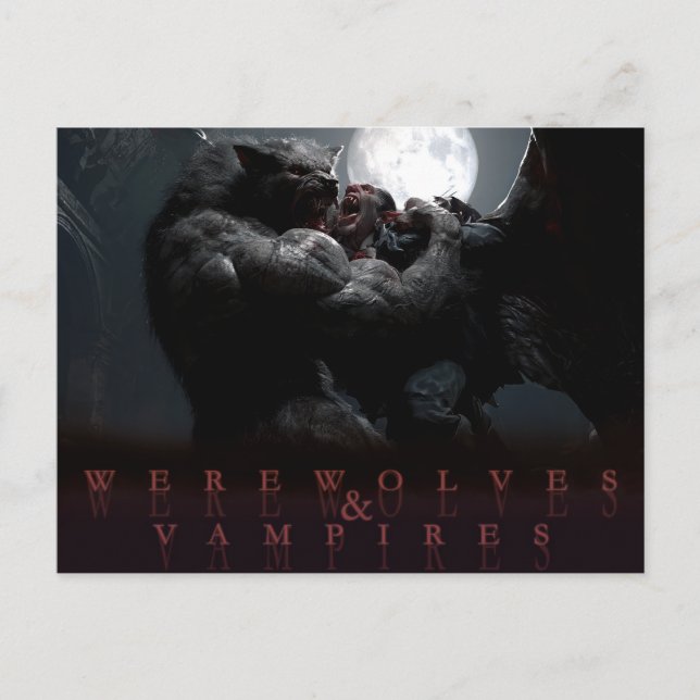 Varulvar & Vampyrer - Överhöghet Vykort (Framsida)