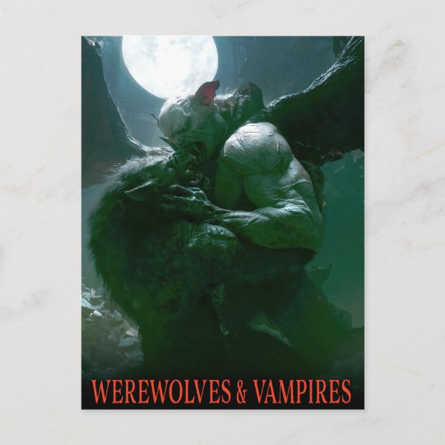 Varulvar & Vampyrer - Överhöghet Vykort (Framsida)