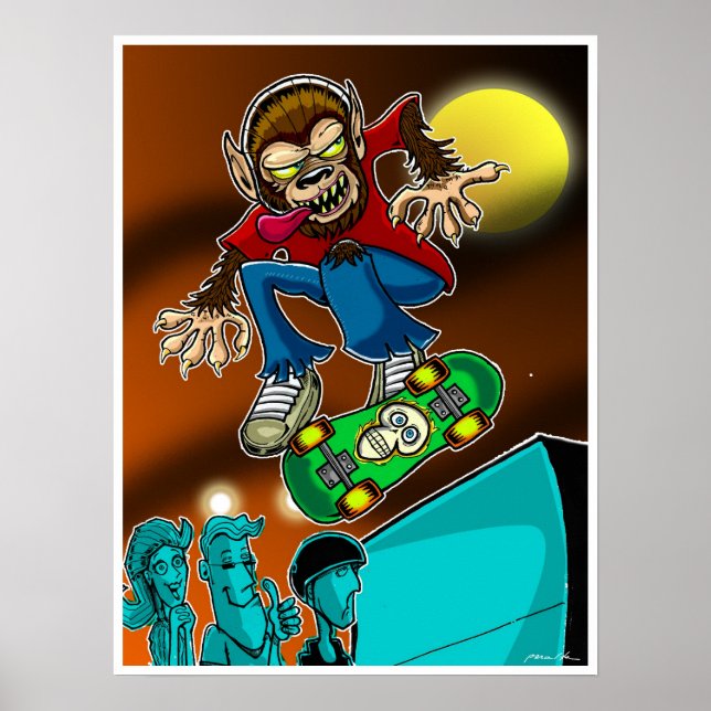 Varulvens Skater Poster (Framsidan)