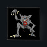 Varulvknapp Knapp<br><div class="desc">Skary grått varulv på Halloween t-skjortor, bus eller godis-påsar, knappar och mer spooky Halloween-gåvor. Klicka på länken Anpassa det om du vill anpassa ett objekt genom att lägga till ett namn eller ett eget meddelande. Gör en underbar partitjänst.</div>