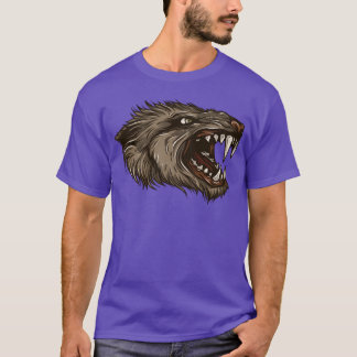 varulvshuvud djurvilda djur rolig t shirt