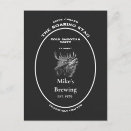 Varumärke, den rytande hjorten, anpassningsbar vykort