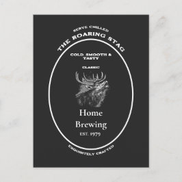 Varumärke, den rytande hjorten, anpassningsbar vykort