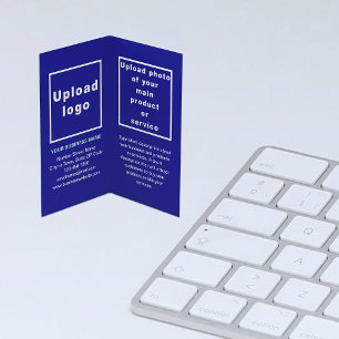 Varumärke och produkt på Affärskortet Blå mapp Visitkort