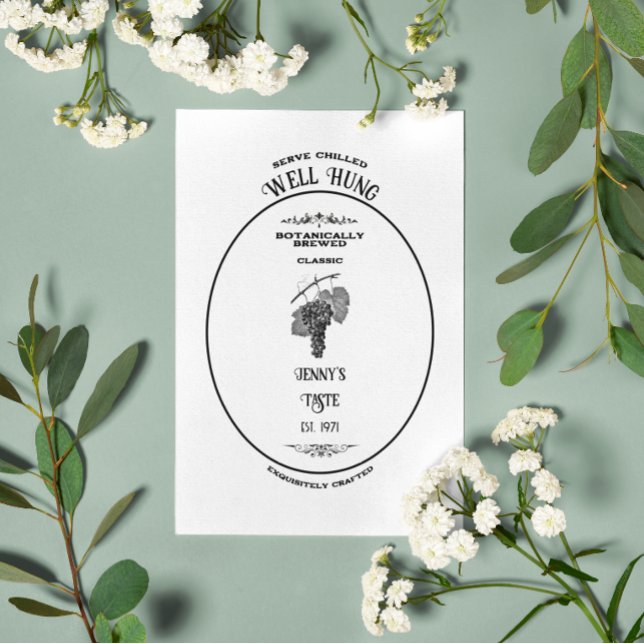 Varumärke, rå hung, anpassade anteckningskort (Skapare uppladdad)