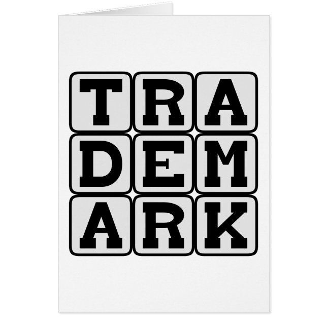 Varumärke, registrerat tecken hälsningskort (Framsidan)