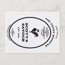 Varumärke, tupp, anpassade helg vykort