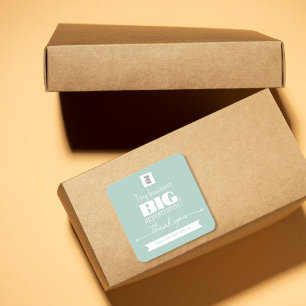 varumärkesfärg Tiny Business Big Appreciation Logo Fyrkantigt Klistermärke