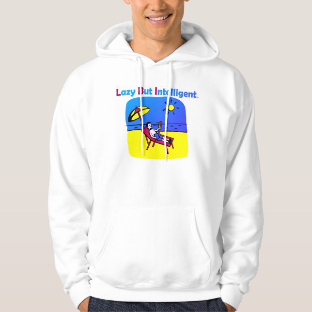 VARUMÄRKT LAZY MEN INTELLIGENT HOODIE (Framsida)