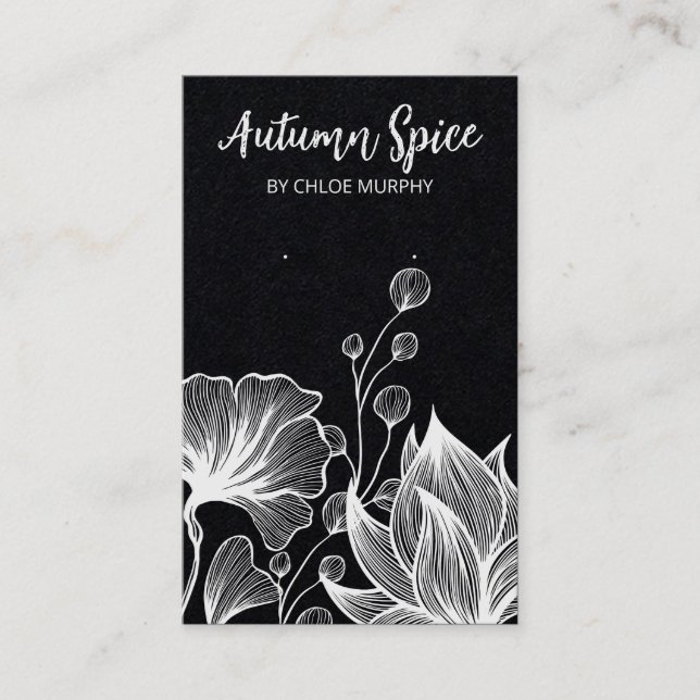 Varumärkta svarta avläsningskort visitkort (Framsida)