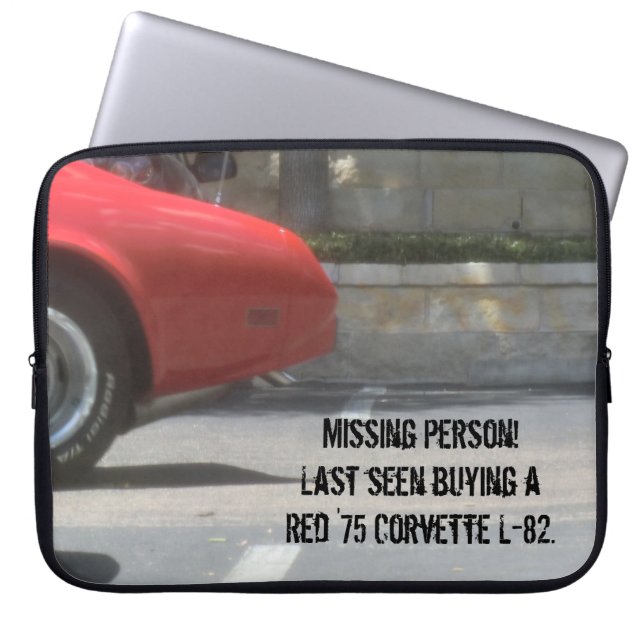 Varv-Bästa Corvette 1975 täcker Laptop Sleeve (Framsidan)