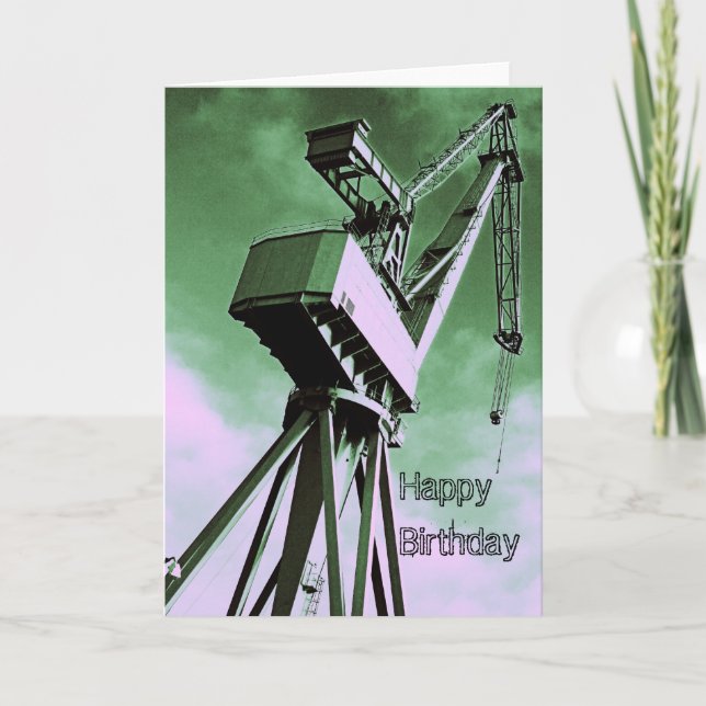 Varv Crane Birthday Card Kort (Framsida)