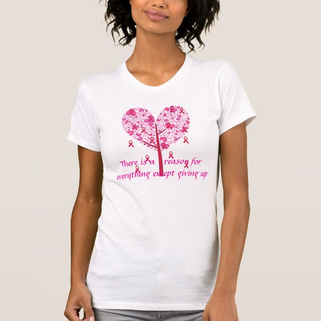 Varvad rosa livets träd tee (Framsida)