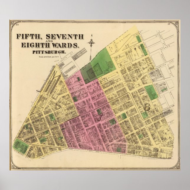 Varven 5, 7-8 i Pittsburgh, Pennsyvania Poster (Framsidan)