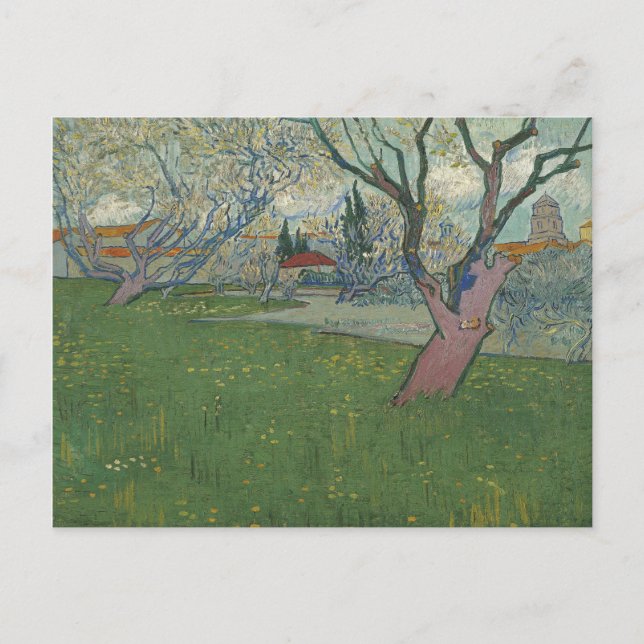 Varven i Blommar View of Arles av Van Gogh Vykort (Framsida)