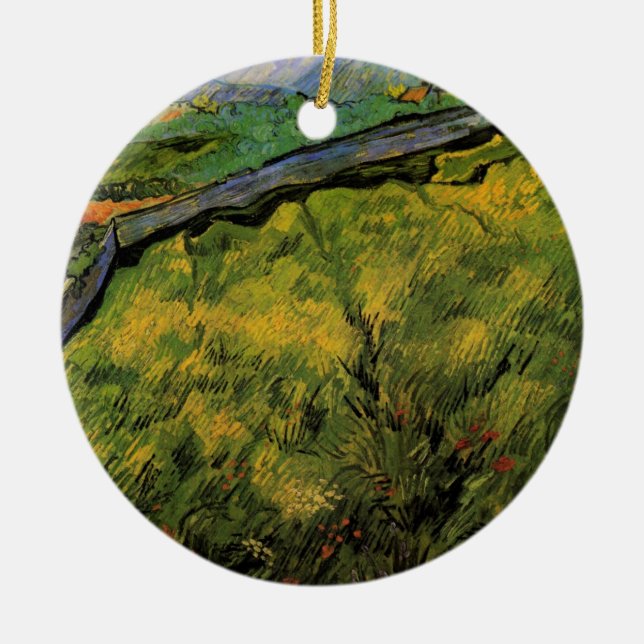 Vårvetefält i soluppgång av Vincent van Gogh Julgransprydnad Keramik (Framsidan)