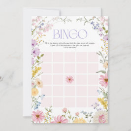Vårvildblomma Bingo Baby Shower Spelkort Inbjudningar