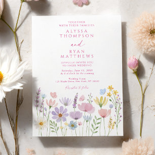 Vårvildblomma Trädgård Bröllop Inbjudningar