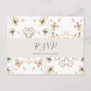 Vårvildblomma Vit sångförfrågan RSVP Vykort
