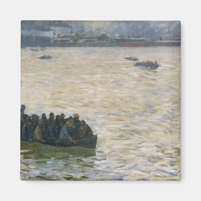 Varvsarbetare återvänder hem på Elbe Magnet (Framsidan)